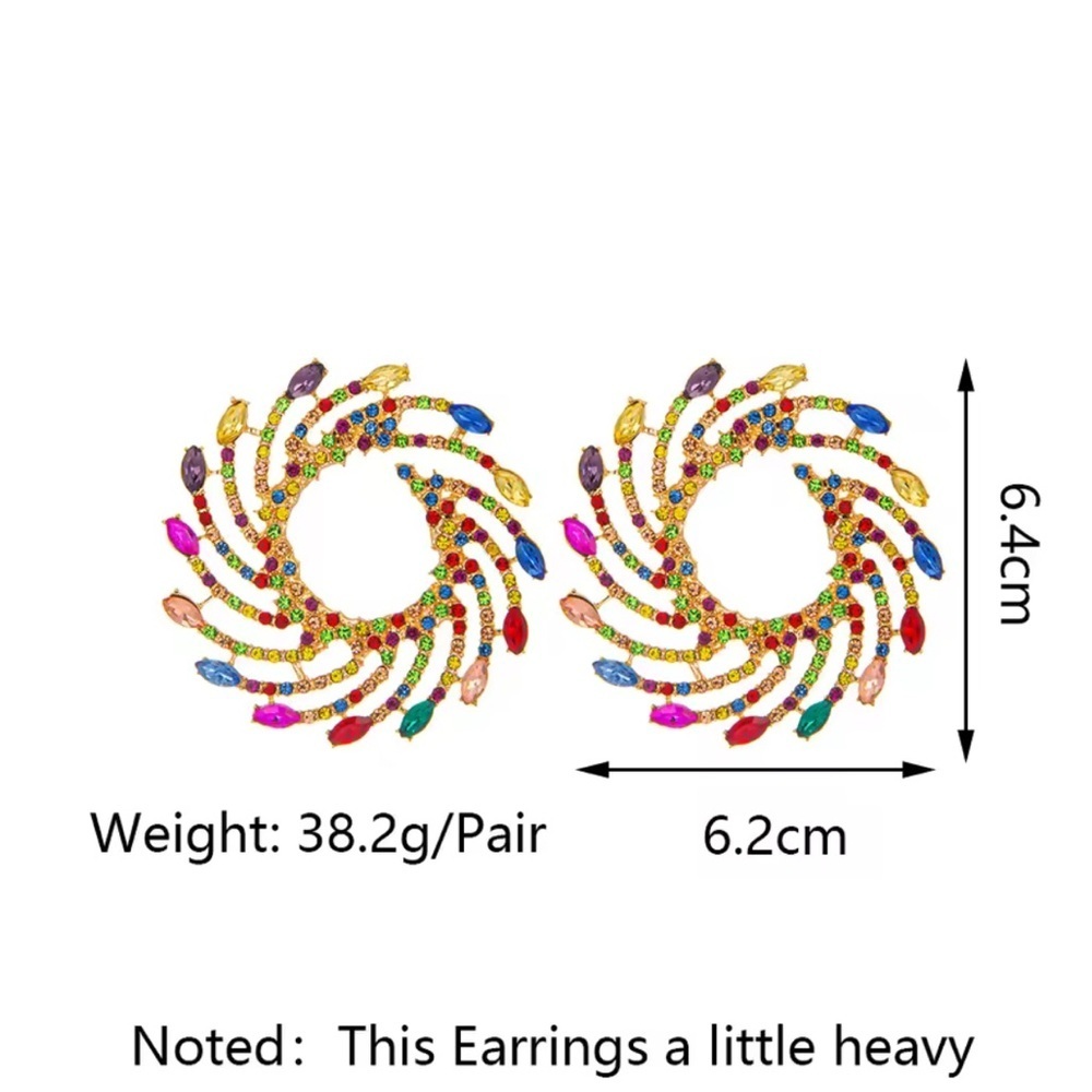 Anthropologe Colourful Multicolor Spiral Statement Earrings - Picture 5 of 12